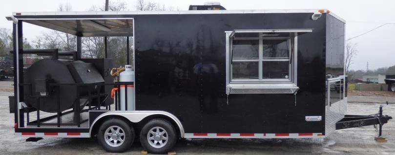 1313-concession-trailer-8.5-x20-black-bbq-smoker-vending-catering-22.jpg Concession Trailer 8.5'x20' Black - BBQ Smoker Vending Catering