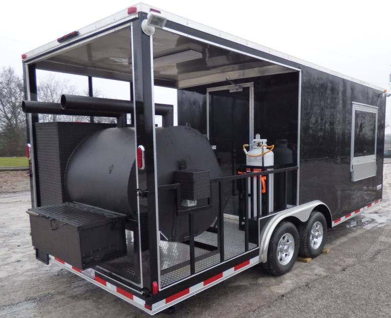 1313-concession-trailer-8.5-x20-black-bbq-smoker-vending-catering-32.jpg Concession Trailer 8.5'x20' Black - BBQ Smoker Vending Catering
