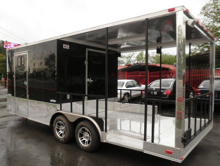 1315-concession-trailer-8.5-x20-black-smoker-bbq-catering-event-17.jpg Concession Trailer 8.5'x20' Black - Smoker BBQ Catering Event