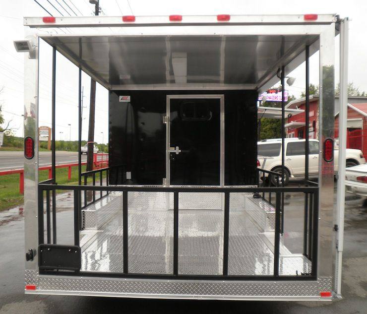 1315-concession-trailer-8.5-x20-black-smoker-bbq-catering-event-5.jpg Concession Trailer 8.5'x20' Black - Smoker BBQ Catering Event