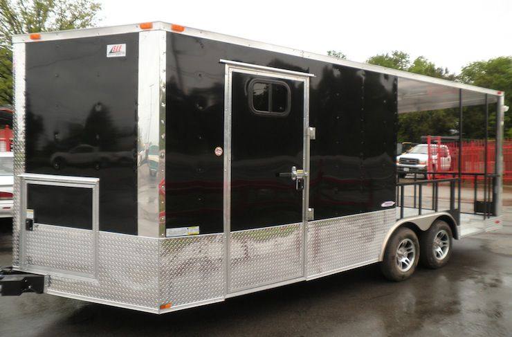 1315-concession-trailer-8.5-x20-black-smoker-bbq-catering-event-8.jpg Concession Trailer 8.5'x20' Black - Smoker BBQ Catering Event