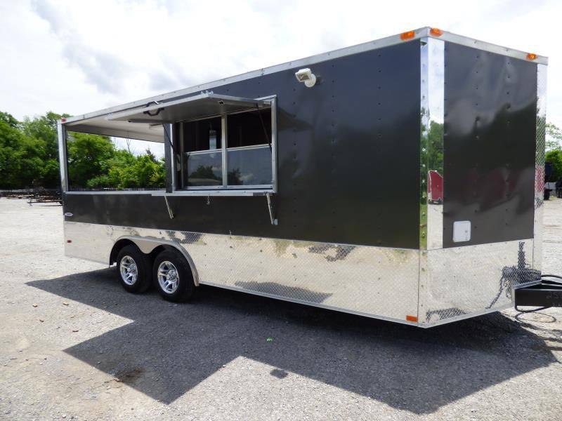 1316-concession-trailer-8.5-x20-black-bbq-food-event-catering-8.jpg Concession Trailer 8.5'X20' Black BBQ Food Event Catering