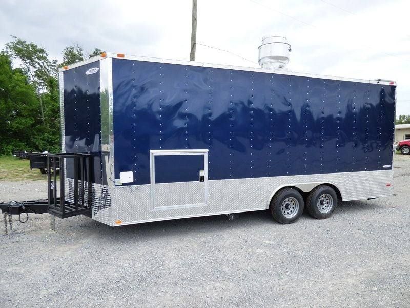 Concession Trailer 8.5'x20' Indigo Blue - Enclosed Kitchen Food Catering