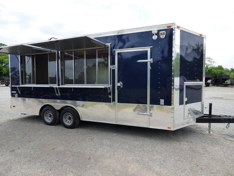 Concession Trailer 8.5'x20' Indigo Blue - Enclosed Kitchen Food Catering