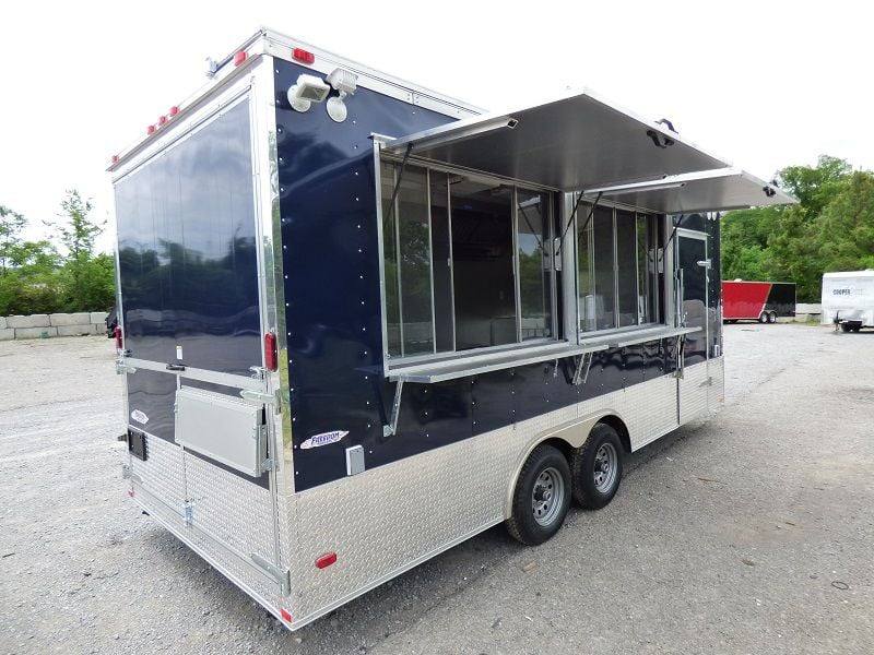 Concession Trailer 8.5'x20' Indigo Blue - Enclosed Kitchen Food Catering