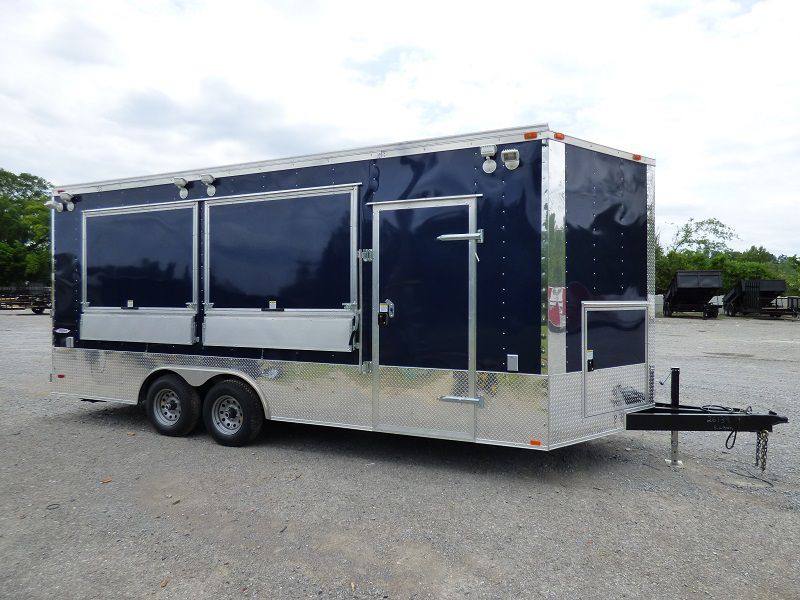 Concession Trailer 8.5'x20' Indigo Blue - Enclosed Kitchen Food Catering