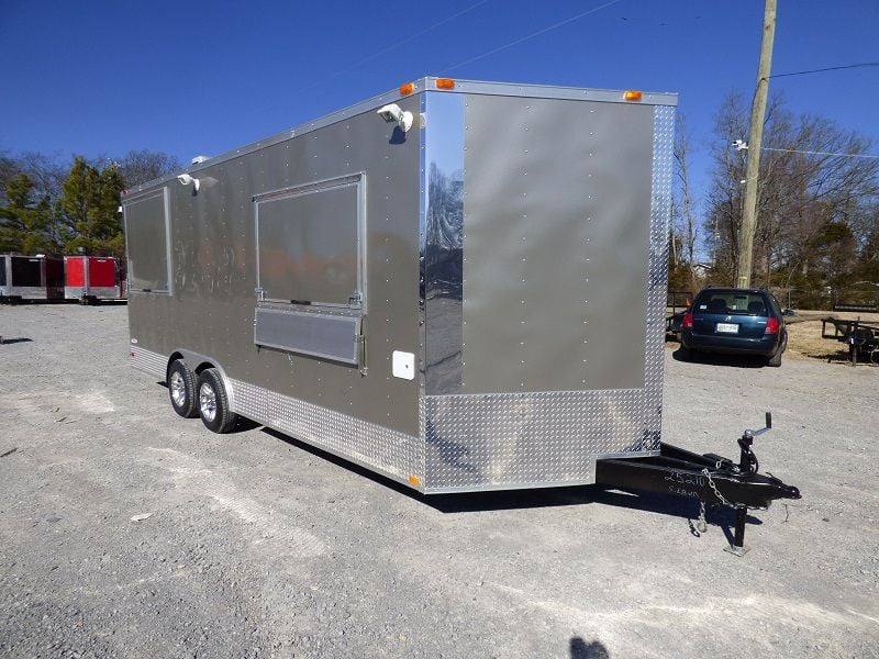 1319-concession-trailer-8.5-x20-pewter-vending-bbq-food-event-catering-7.jpg Concession Trailer 8.5'x20' Pewter Vending BBQ Food Event Catering