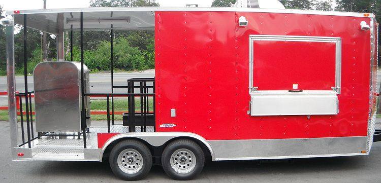 1320-concession-trailer-8.5-x20-red-bbq-smoker-catering-food-3.jpg Concession Trailer 8.5'x20' Red - BBQ Smoker Catering Food