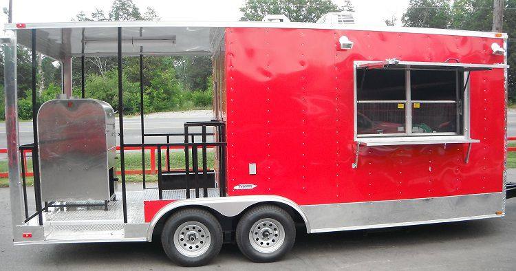 1320-concession-trailer-8.5-x20-red-bbq-smoker-catering-food-5.jpg Concession Trailer 8.5'x20' Red - BBQ Smoker Catering Food