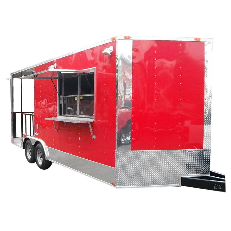 1321-concession-trailer-8.5-x20-red-bbq-smoker-vending-food-1.jpg Concession Trailer 8.5'x20' Red - BBQ Smoker Vending Food