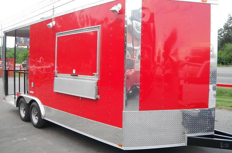 1321-concession-trailer-8.5-x20-red-bbq-smoker-vending-food-5.jpg Concession Trailer 8.5'x20' Red - BBQ Smoker Vending Food