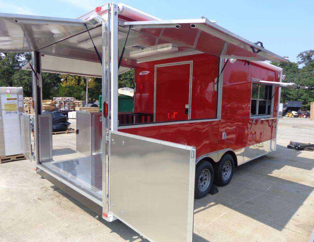 1322-concession-trailer-8.5-x20-red-catering-bbq-food-enclosed-kitchen-12.jpg Concession Trailer 8.5'x20' Red - Catering BBQ Food Enclosed Kitchen