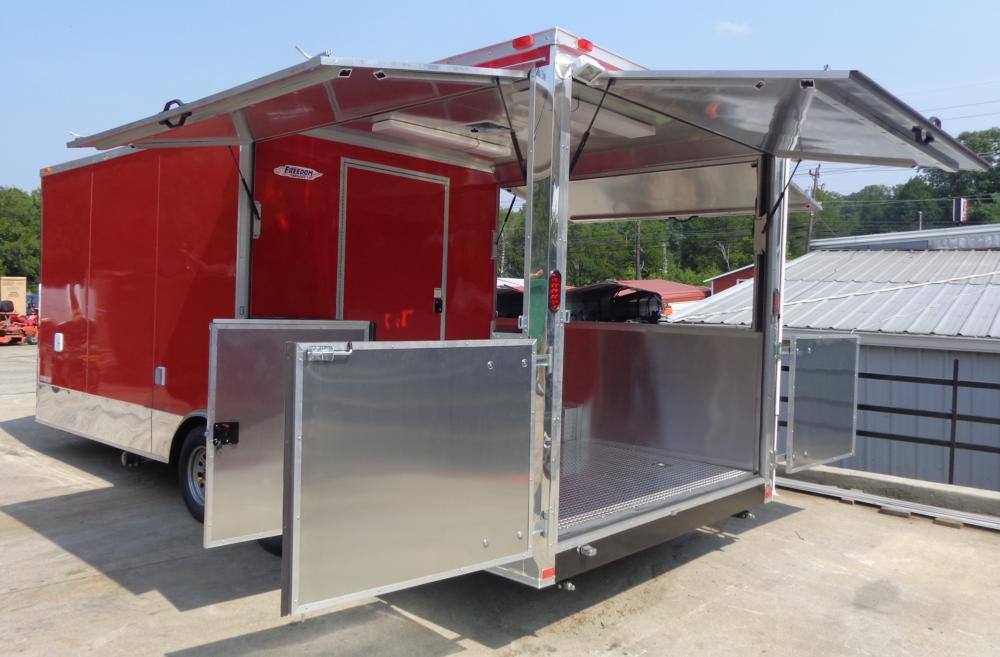 1322-concession-trailer-8.5-x20-red-catering-bbq-food-enclosed-kitchen-15.jpg Concession Trailer 8.5'x20' Red - Catering BBQ Food Enclosed Kitchen