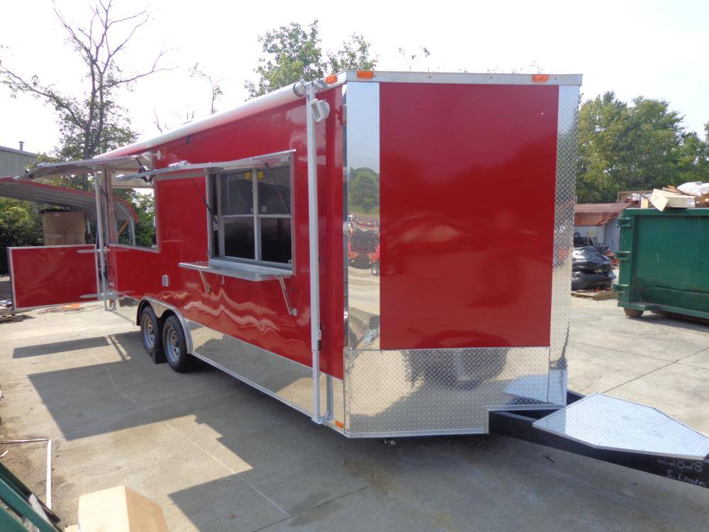 1322-concession-trailer-8.5-x20-red-catering-bbq-food-enclosed-kitchen-20.jpg Concession Trailer 8.5'x20' Red - Catering BBQ Food Enclosed Kitchen