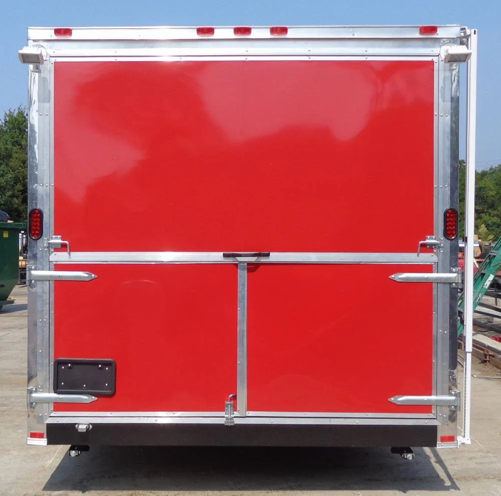 1322-concession-trailer-8.5-x20-red-catering-bbq-food-enclosed-kitchen-3.webp Concession Trailer 8.5'x20' Red - Catering BBQ Food Enclosed Kitchen