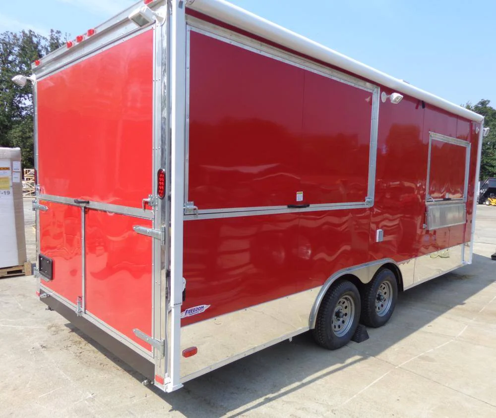 1322-concession-trailer-8.5-x20-red-catering-bbq-food-enclosed-kitchen-9.webp Concession Trailer 8.5'x20' Red - Catering BBQ Food Enclosed Kitchen