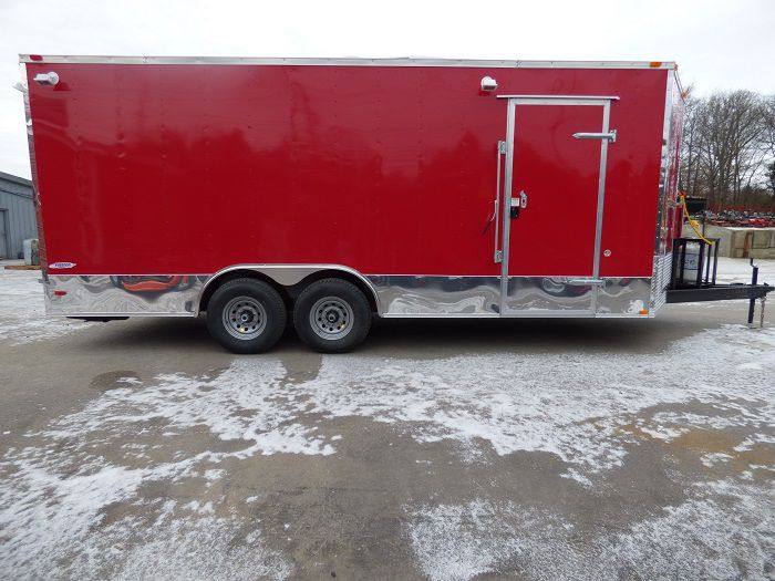 Concession Trailer 8.5'x20' Red - Custom Vending Food Catering