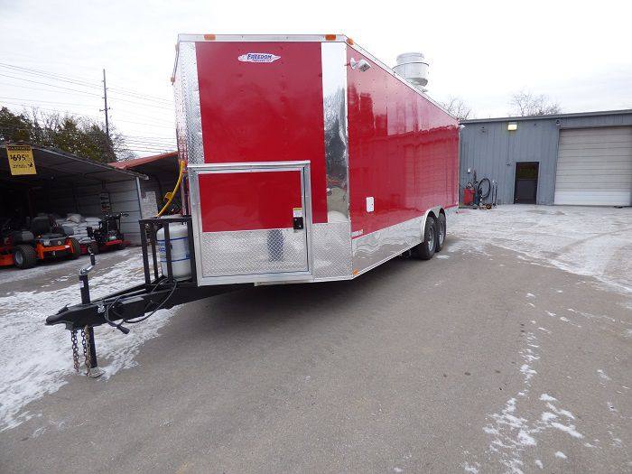 Concession Trailer 8.5'x20' Red - Custom Vending Food Catering