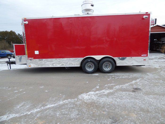 Concession Trailer 8.5'x20' Red - Custom Vending Food Catering