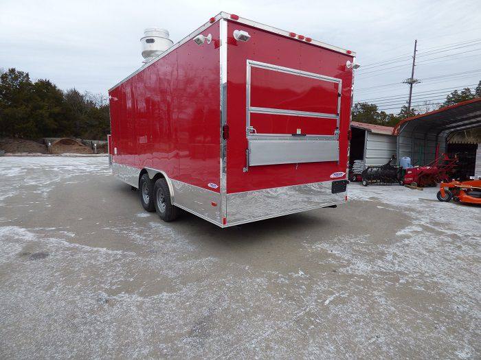 Concession Trailer 8.5'x20' Red - Custom Vending Food Catering