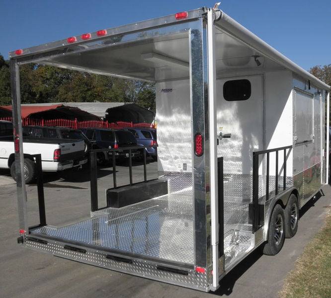 1329-concession-trailer-8.5-x20-white-bbq-smoker-event-vending-11.jpg Concession Trailer 8.5'x20' White - BBQ Smoker Event Vending