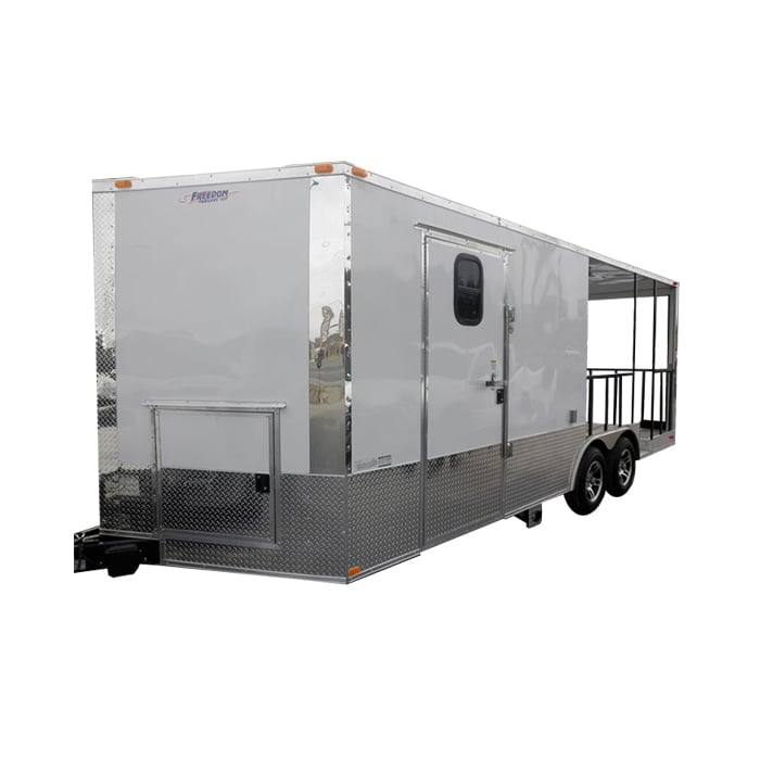 1331-concession-trailer-8.5-x20-white-bbq-smoker-food-vending-1.jpg Concession Trailer 8.5'x20' White - BBQ Smoker Food Vending