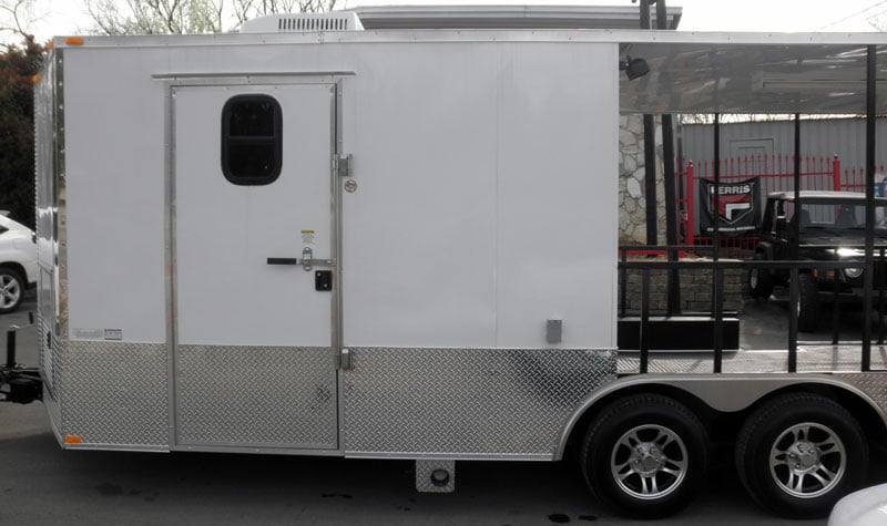 1331-concession-trailer-8.5-x20-white-bbq-smoker-food-vending-2.jpg Concession Trailer 8.5'x20' White - BBQ Smoker Food Vending