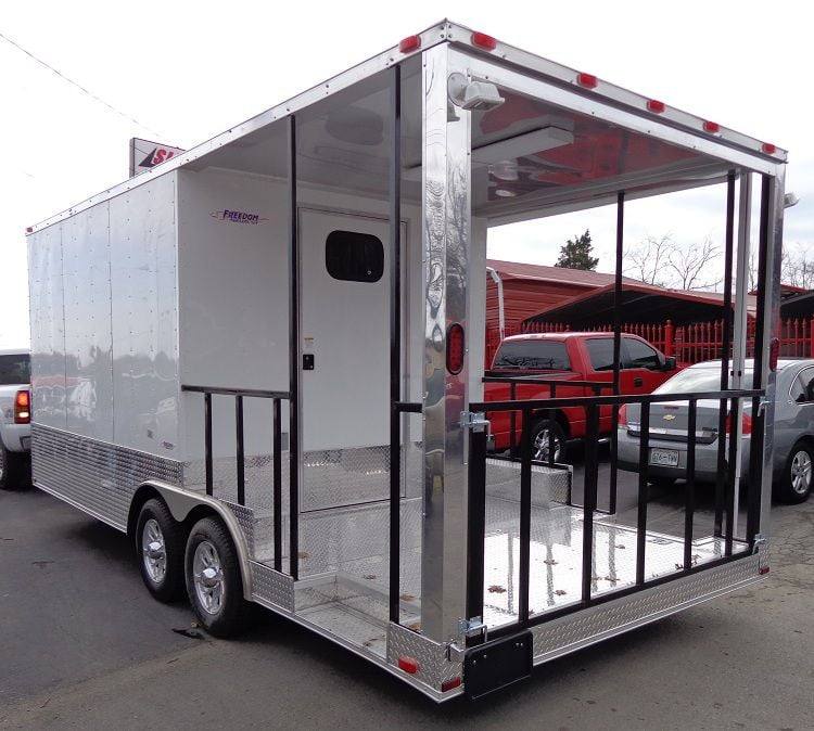 Concession Trailer 8.5'x20' White - Food Event Catering BBQ Smoker
