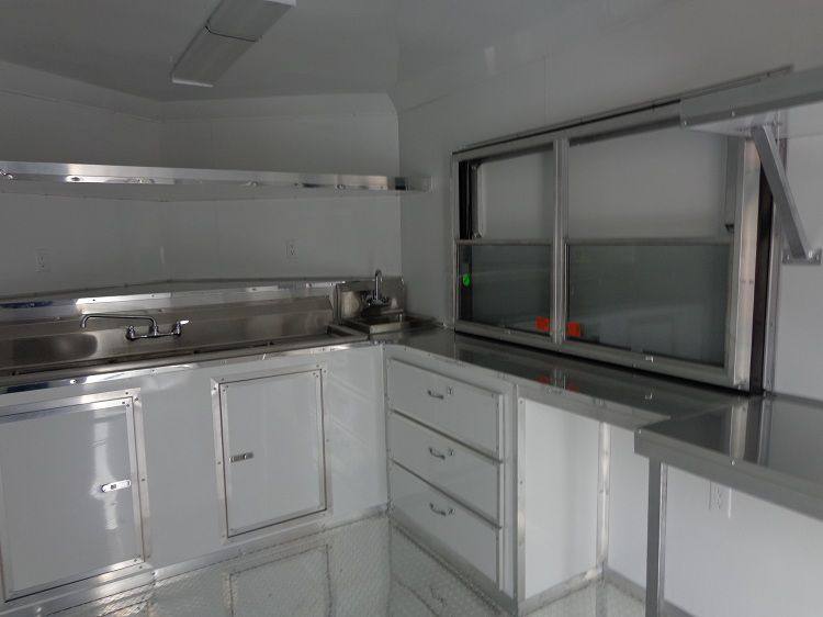 Concession Trailer 8.5'x20' White - Food Event Catering BBQ Smoker