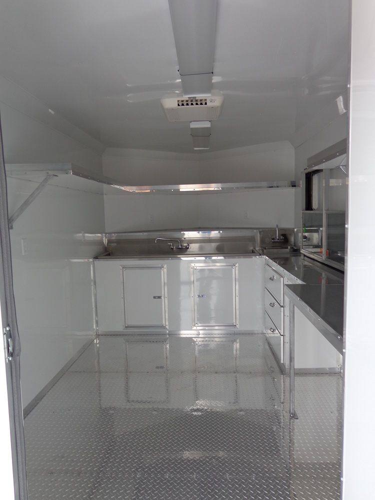 Concession Trailer 8.5'x20' White - Food Event Catering BBQ Smoker