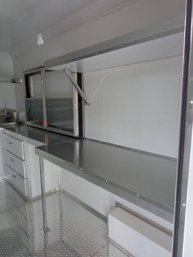 Concession Trailer 8.5'x20' White - Food Event Catering BBQ Smoker
