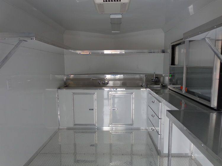 Concession Trailer 8.5'x20' White - Food Event Catering BBQ Smoker