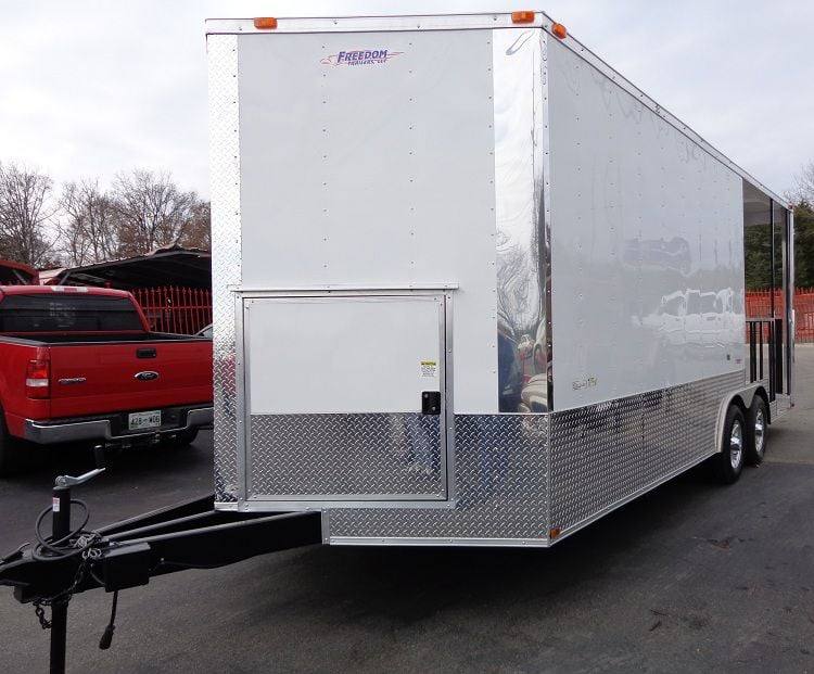 Concession Trailer 8.5'x20' White - Food Event Catering BBQ Smoker