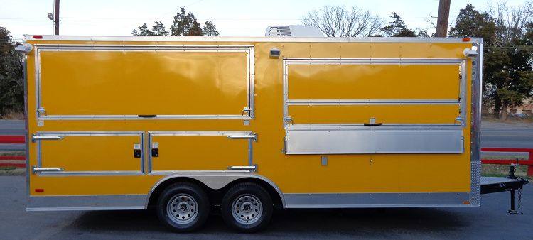 Concession Trailer 8.5'x20' Yellow - Event Catering Vending Food