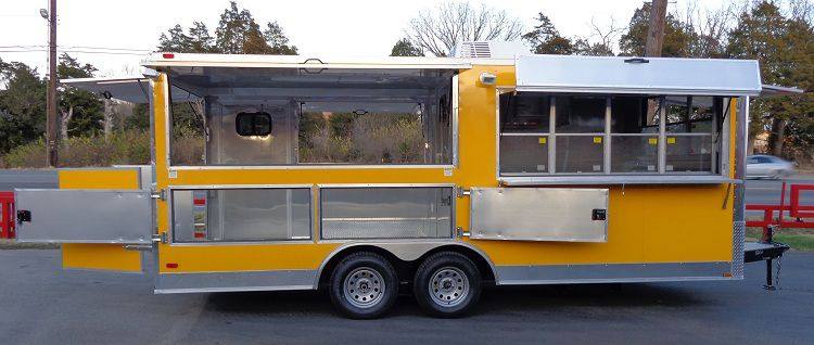 Concession Trailer 8.5'x20' Yellow - Event Catering Vending Food