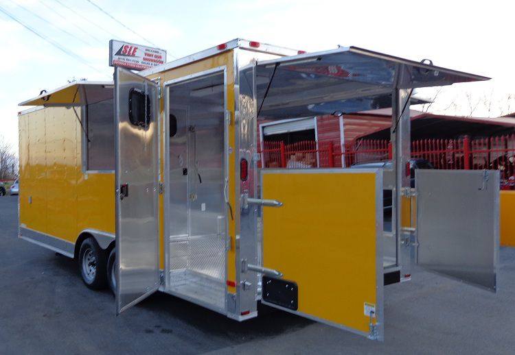 Concession Trailer 8.5'x20' Yellow - Event Catering Vending Food
