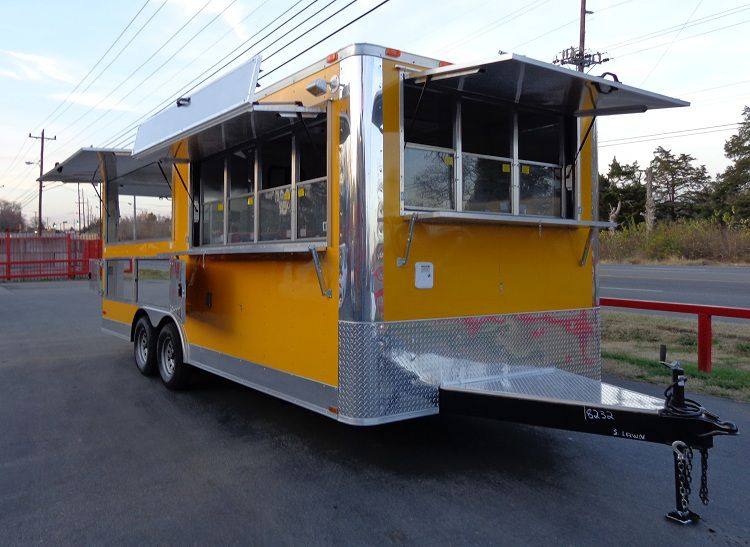 Concession Trailer 8.5'x20' Yellow - Event Catering Vending Food