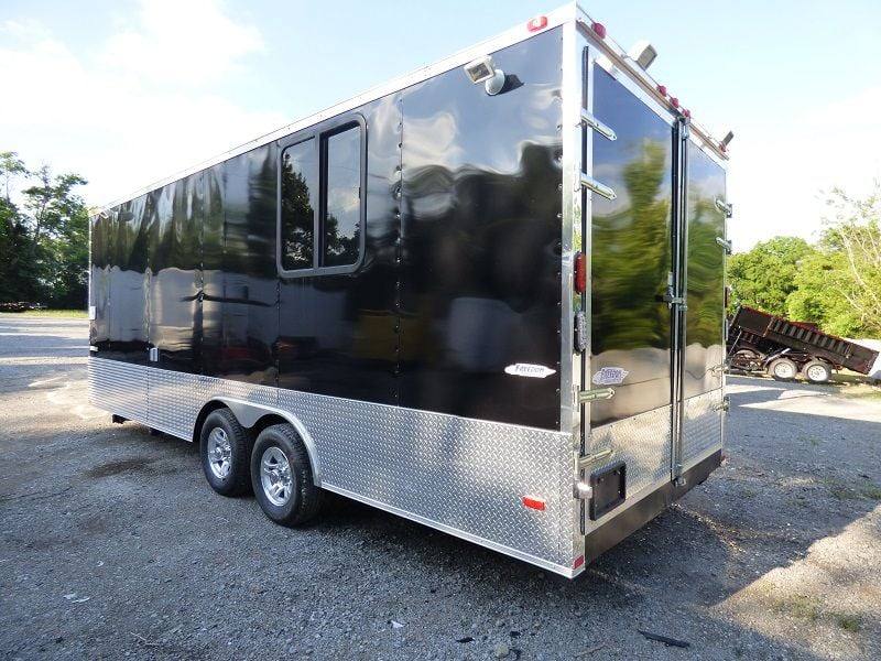 Concession Trailer 8.5'x22' Black - Event Food Kitchen Restroom