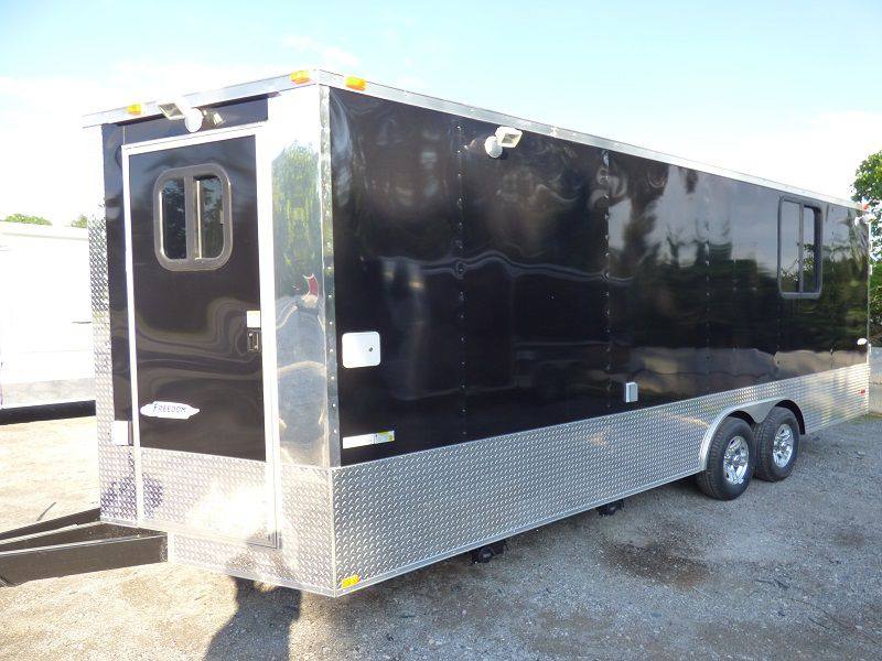 Concession Trailer 8.5'x22' Black - Event Food Kitchen Restroom