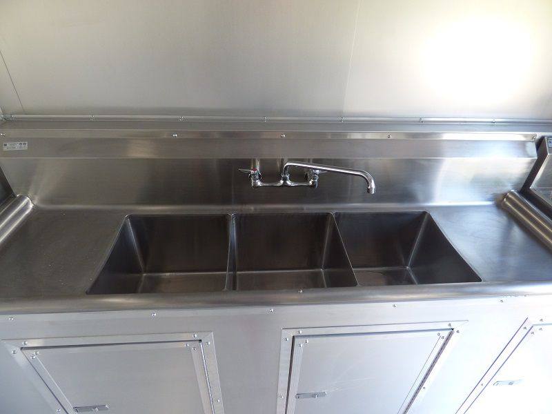 Concession Trailer 8.5'x22' Black - Event Food Kitchen Restroom