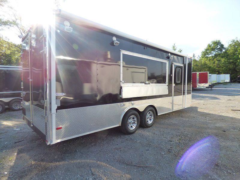 Concession Trailer 8.5'x22' Black - Event Food Kitchen Restroom