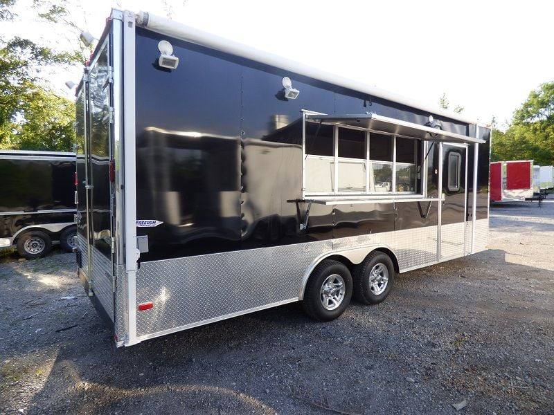 Concession Trailer 8.5'x22' Black - Event Food Kitchen Restroom
