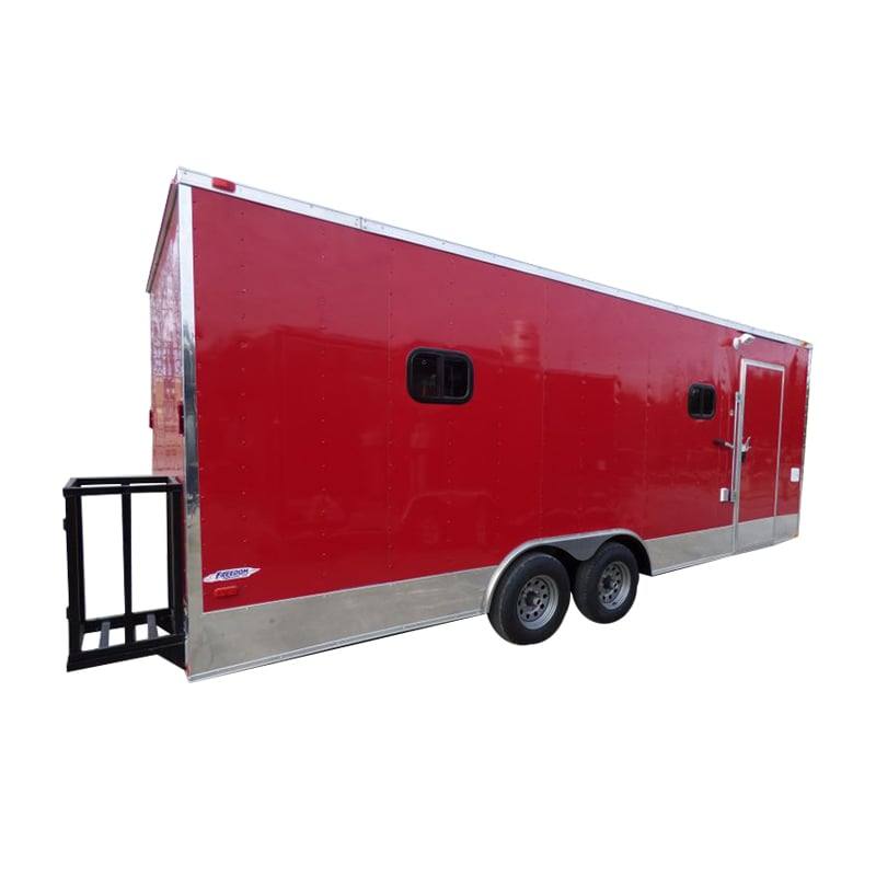 1346-concession-trailer-8.5-x22-red-food-event-catering-bbq-1.jpg Concession Trailer 8.5'x22' Red - Food Event Catering BBQ