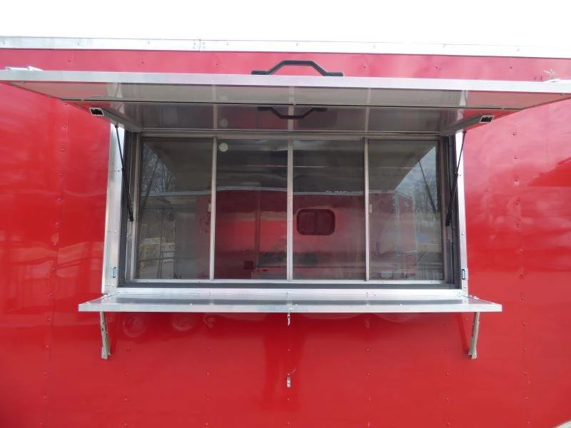 1346-concession-trailer-8.5-x22-red-food-event-catering-bbq-11.webp Concession Trailer 8.5'x22' Red - Food Event Catering BBQ