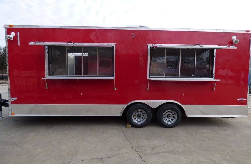 1346-concession-trailer-8.5-x22-red-food-event-catering-bbq-5.jpg Concession Trailer 8.5'x22' Red - Food Event Catering BBQ