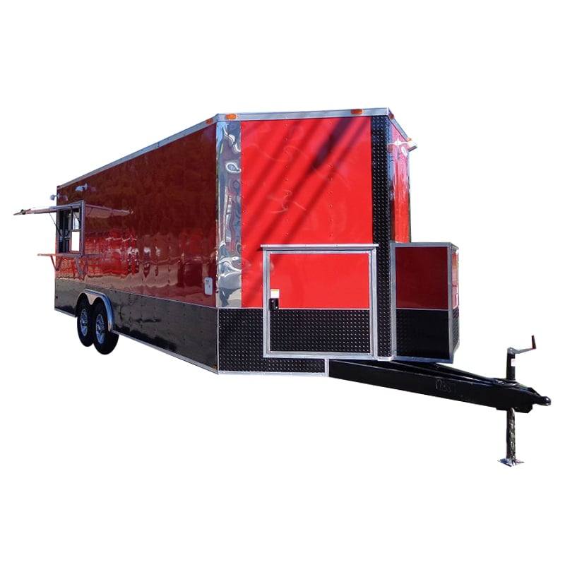 1347-concession-trailer-8.5-x22-vending-bbq-smoker-event-catering-red-1.jpg Concession Trailer 8.5'x22' Vending BBQ Smoker Event Catering (Red)