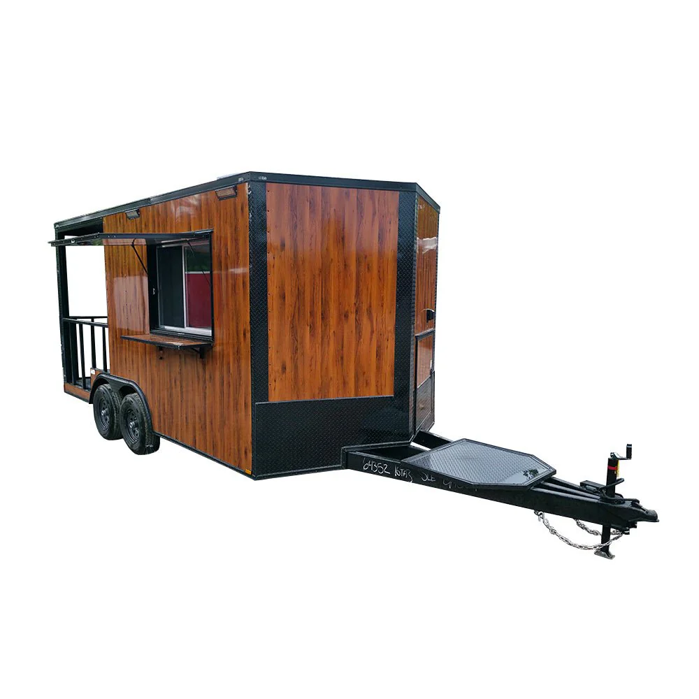 135-8.5-x-16-elite-concession-trailer-woodgrain-w-6-porch-event-catering-1.webp 8.5' X 16' Elite Concession Trailer Woodgrain W/6' Porch Event Catering