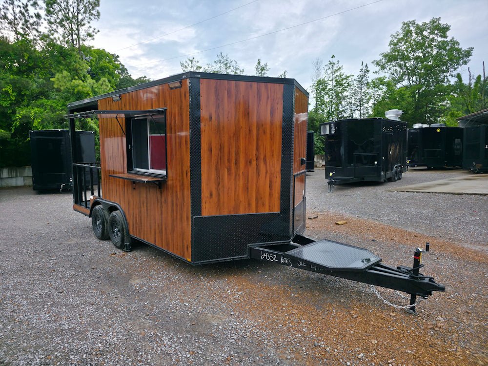 135-8.5-x-16-elite-concession-trailer-woodgrain-w-6-porch-event-catering-13.jpg 8.5' X 16' Elite Concession Trailer Woodgrain W/6' Porch Event Catering