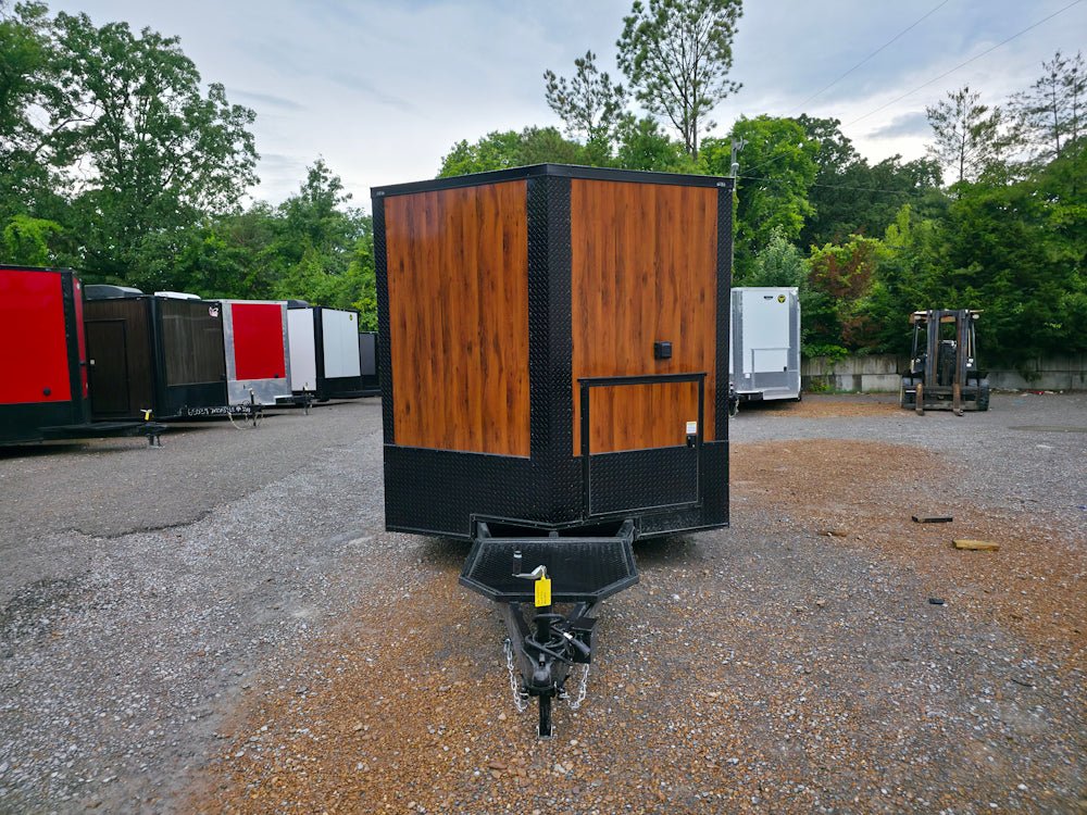 135-8.5-x-16-elite-concession-trailer-woodgrain-w-6-porch-event-catering-2.jpg 8.5' X 16' Elite Concession Trailer Woodgrain W/6' Porch Event Catering