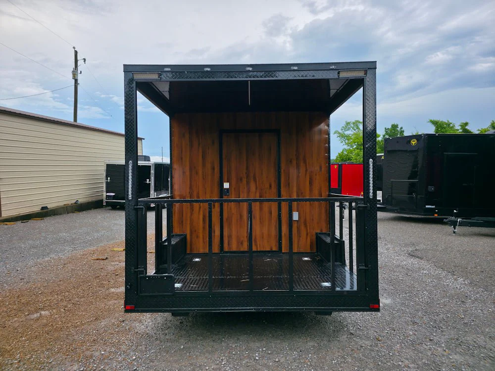 135-8.5-x-16-elite-concession-trailer-woodgrain-w-6-porch-event-catering-7.webp 8.5' X 16' Elite Concession Trailer Woodgrain W/6' Porch Event Catering